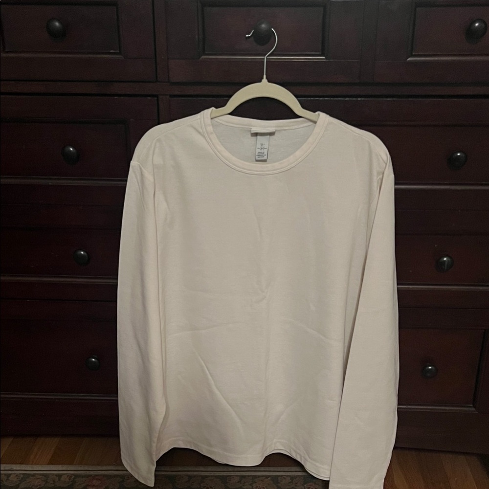 H&M Cream Long Sleeve Top
